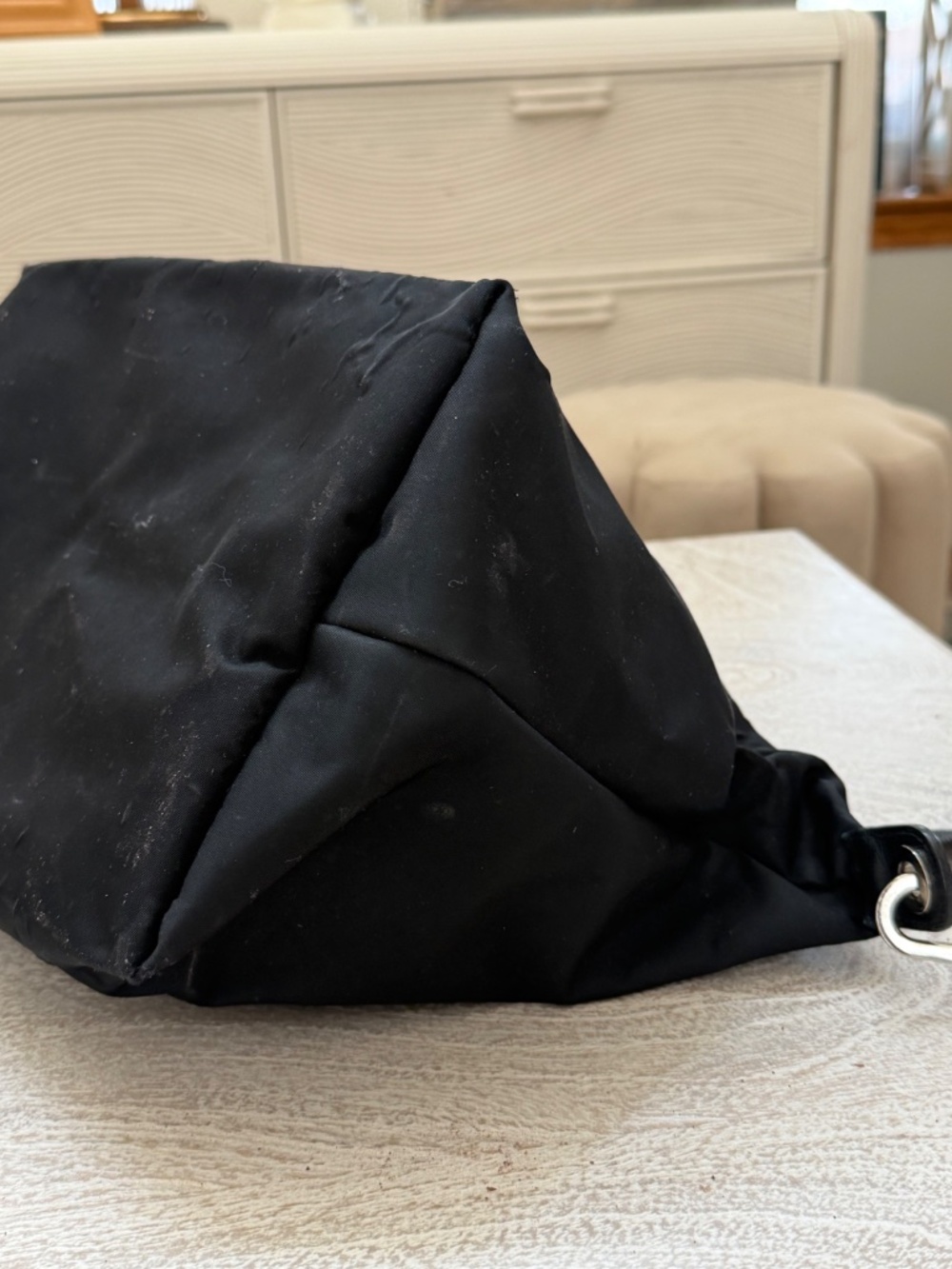 Longchamp Le Pilage MED all black crossbody - Picture 13 of 15